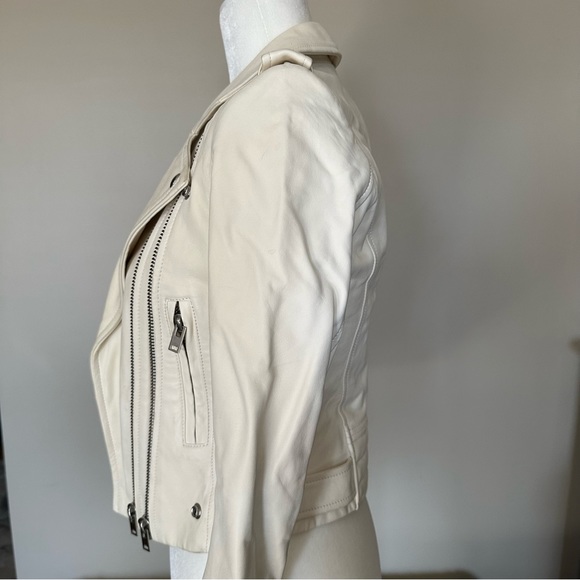 SALE🥧 IRO White Lamb Leather Jacket - Picture 3 of 16